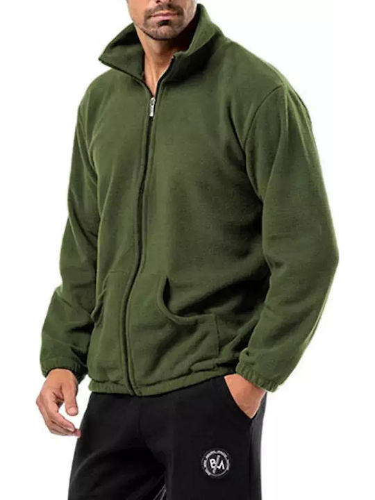 Bodymove Cardigan Bărbați Fleece Kaki