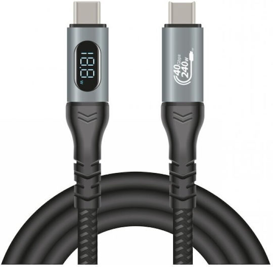 DeLock USB 2.0 Cable USB-C male - USB-C 240W PD Μαύρο 1m 86067