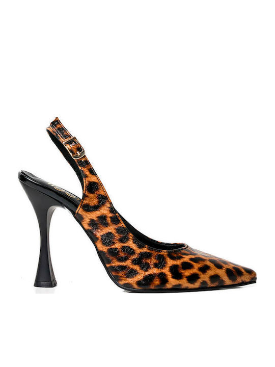 Λεοπάρ Γόβες Ελληνικής Κατασκευής Slingback Λου...