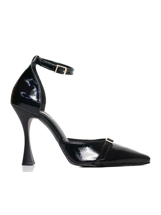 Black Pumps with Elegant Straps Made in Greece