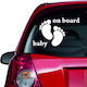 Baby On Board Car Sticker 25 18cm X 12cm