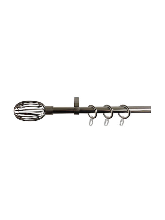 Homefit Ausziehbar Metallisch Vorhangstange Einfach Φ16mm 163-300cm Grey Light