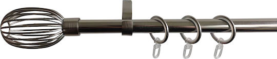 Homefit Сгъваемо Металик Корниз Единичен Φ16мм 163-300бр Grey Light