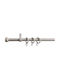 Homefit Pliabil Metalic Galerie pentru perdele Simplu Φ16mm 165-300buc ALB
