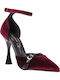 Pumps mit Riemchen Burgundisch
