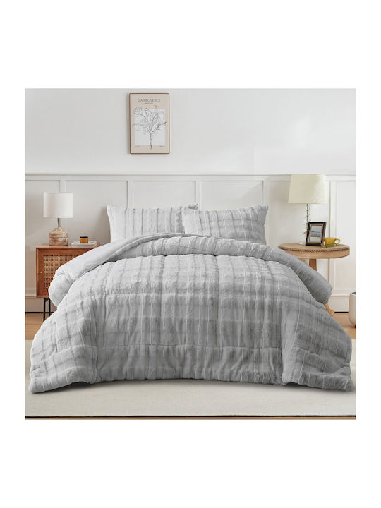 Liolios Home Duvet Cover Queen 220x240cm Tokyo Lt Grey