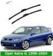 Front Wiper Blade Set Opel Astra G 1998-2004 500mm 475mm Bosch Aerotwin 3398000124 20" & 19" 2 Pieces