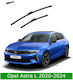 Front Wiper Blade Set Opel Astra L 2020-2024 600mm 400mm Bosch Aerotwin 3398000128 24" & 16" 2 Pieces