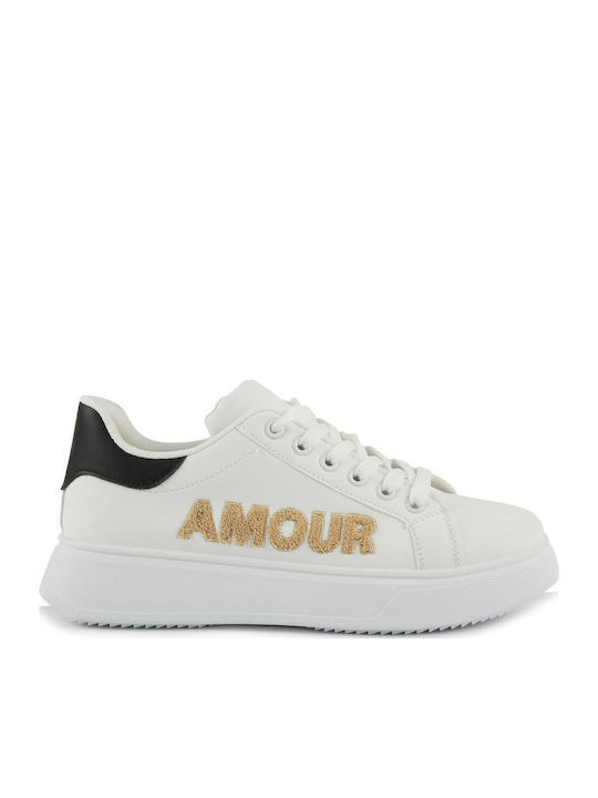 Fshoes Γυναικεία Sneakers Λευκά