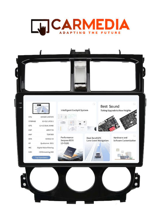 Carmedia Car Audio System for Mitsubishi Colt 2013-2023 (Bluetooth/USB/WiFi/GPS/Apple-Carplay/Android-Auto) with Touch Screen 9.5"