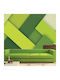 Self-Adhesive Wallpaper Green Stripes 375cm