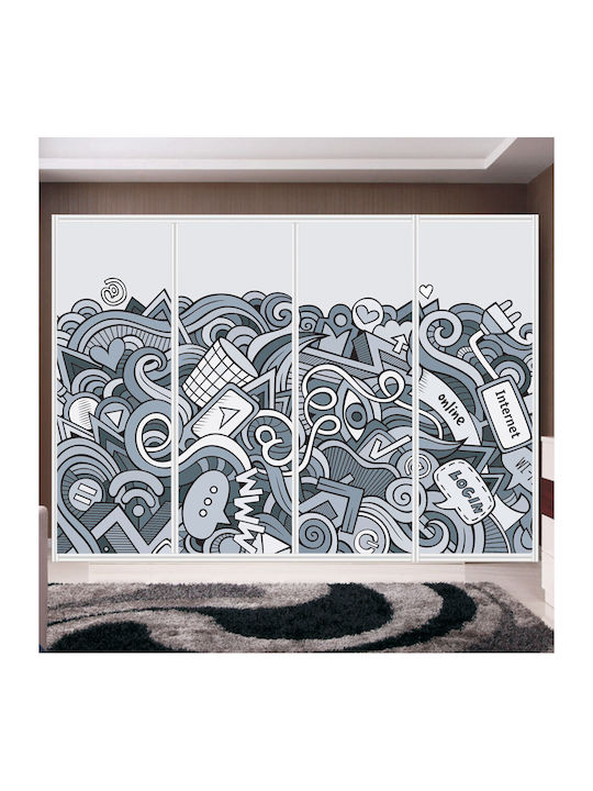 Autocolant pentru dulap Rețea Abstractă 2 310cm