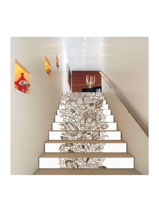 Stair Sticker Price Per Piece Vintage Flowers 17cm