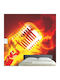 Flaming Microphone Self-Adhesive Wallpaper 500cm