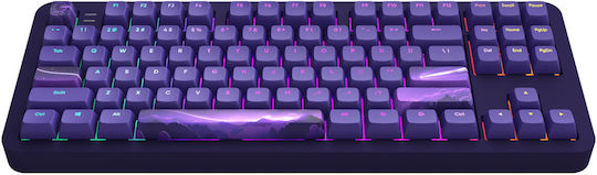 Dark Project ALU87B Celestial Gaming Mechanische Tastatur Tenkeyless mit RGB-Beleuchtung (Englisch UK) Lila