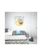 Sticker de perete Bufniță și Lună 95cm X 95cm