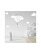 Wall Sticker Hot Air Balloon Dinosaur Clouds 80cm X 74cm