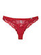 Damen Brasilien Nahtlos mit Spitze Rot
