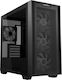 Asus A21 Plus Gaming Mini-Turm Computergehäuse mit Seitenfenster Schwarze