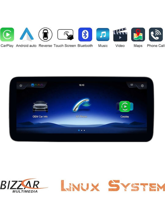 Bizzar Auto-Audiosystem für Mercedes-Benz GLC / C Klasse 2014-2021 mit Bluetooth USB Eingebautes Wi-Fi GPS Apple CarPlay Android Auto Touchscreen 10.25"