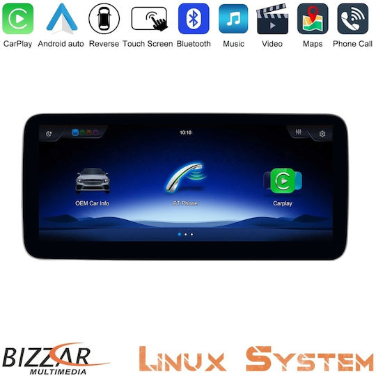 Bizzar Car Audio System for Mercedes-Benz B Class 2015-2018 with Touch Screen 10.25" Bluetooth USB Wi-Fi GPS Apple CarPlay Android Auto