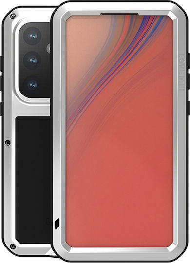 Love Mei Umschlag Rückseite Metallisch Robust Gray (Galaxy S24 FE)