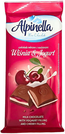 Alpinella Milk Chocolate Cherry Yogurt Filling 100g 1pc