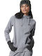 Women's Sweatshirt Jacket Hooded Silver Grey