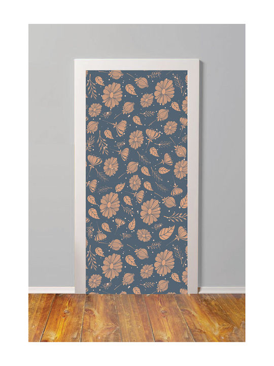 Vintage Flowers Door Sticker 80cm