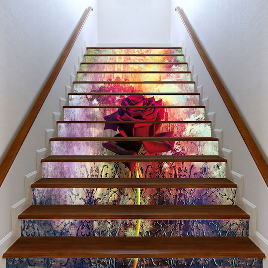 Decorative Staircase Sticker Rose 1 Piece Orafol Decorative Staircase Sticker Rose 1 Piece Orafol