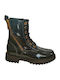 Kids Boots with Zipper Green