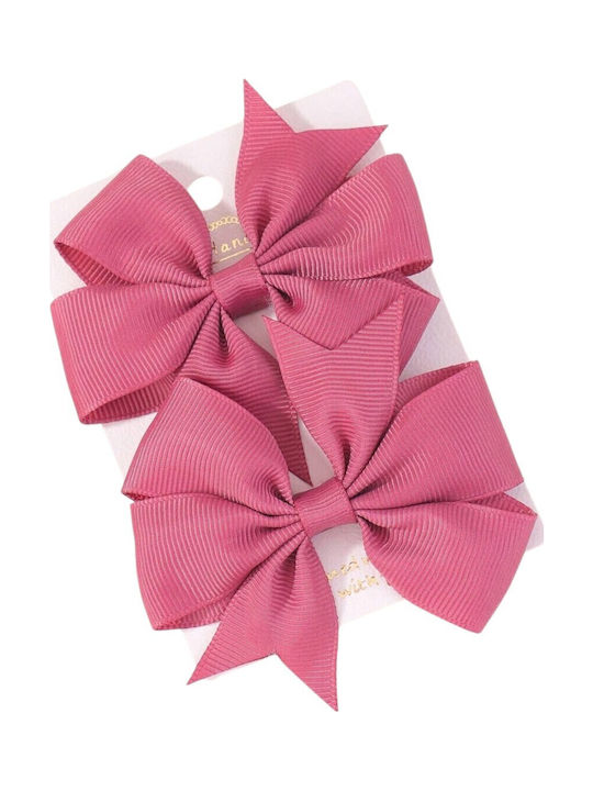 Set aus 2 Haarspangen Niedliche Schleifen Rosa Altrosa Set aus 2 Haarspangen Niedliche Schleifen Rosa Altrosa