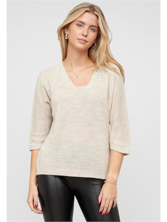 Cloud5ive Women's Sweater Beige