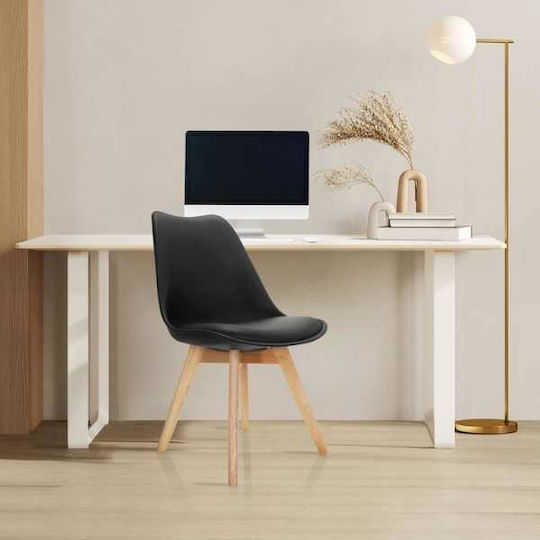 Chairs Dining Room 49x43x82cm 2pcs Black Chairs Dining Room 49x43x82cm 2pcs Black