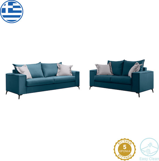 Verona Living Room Furniture Set 3-Seater & 2-Seater Blue