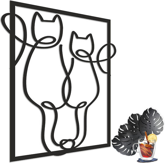 Open Panel Picture Bedroom Black Wall Decoration Living Room Cats