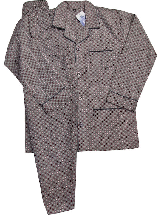 My pyjama Χειμερινή Ανδρική Πιτζάμα Γκρι