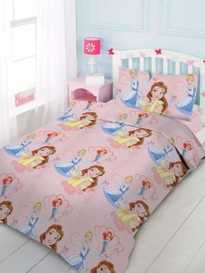 Комплект чаршафи Единично Памучни Принцеси Somon 160x240см