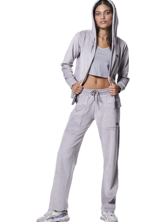 Body Action Долнище на анцуг Велур Lilac Grey