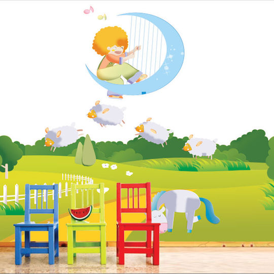 Self-Adhesive Wallpaper Musical Sheep 250cm
