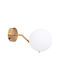 HomeMarkt Homy2 Lamp Wall with Socket E27 Gold
