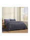 Cannon Cotton Fresh Solid Σετ Σεντόνια Υπέρδιπλα με Λάστιχο 160x200+33εκ. India Ink (4τμχ)