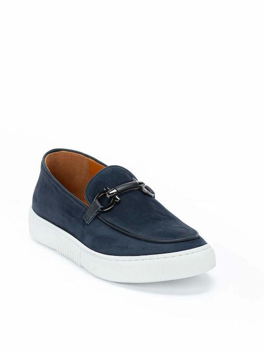 Men's Leather Loafers Blue