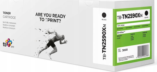 TB Print Compatible Toner for Laser Printer Brother TN2590XL Black