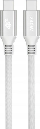 Tb Energy USB 2.0 Cable USB-C male - USB-C 240W PD Λευκό 1m