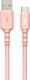 Tb Energy USB 2.0 Cable USB-C male - USB-A Pink 1m