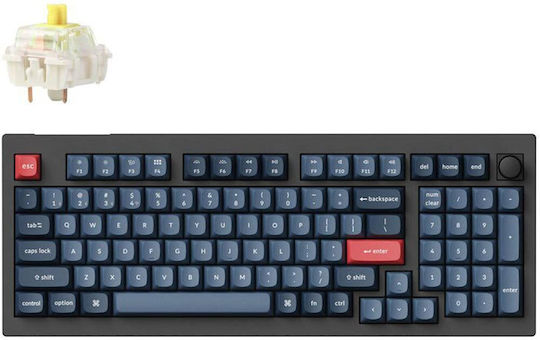 Keychron V5M-D4 Max QMK/VIA Wireless Gaming Mechanical Keyboard 96% with Gateron Jupiter Banana switches and RGB lighting (English US)