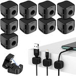 Cable Support Black 9pcs