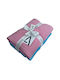 Astron Italy Face Towel 50x50cm Pink Turquoise 2 Pieces Weight 550gsm