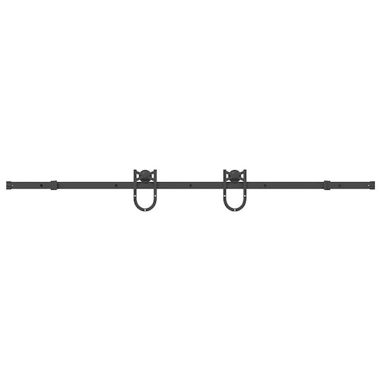 vidaXL Sliding Door Mechanism for Middle Door 200cm Black